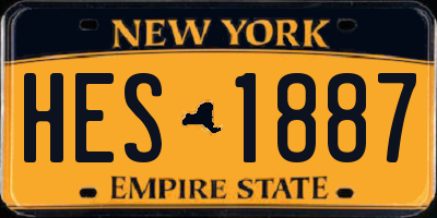 NY license plate HES1887