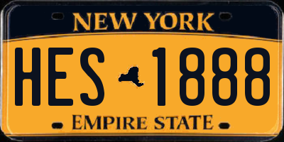 NY license plate HES1888