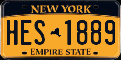 NY license plate HES1889