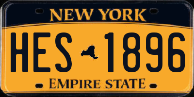 NY license plate HES1896