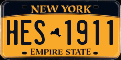 NY license plate HES1911