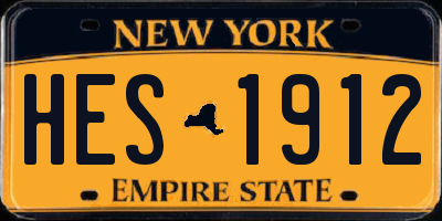 NY license plate HES1912