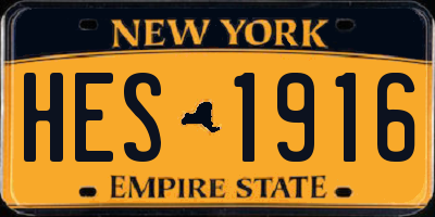 NY license plate HES1916