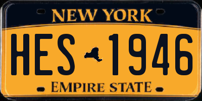 NY license plate HES1946