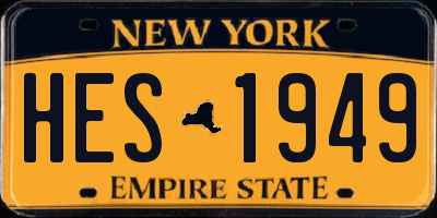 NY license plate HES1949