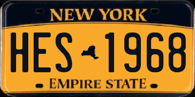 NY license plate HES1968