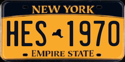 NY license plate HES1970