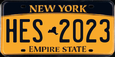 NY license plate HES2023