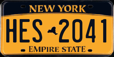 NY license plate HES2041