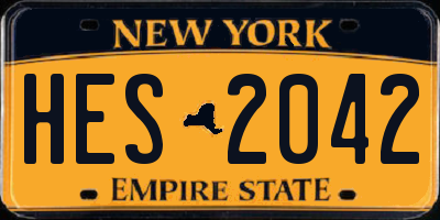 NY license plate HES2042