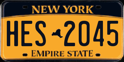 NY license plate HES2045