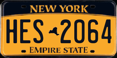 NY license plate HES2064