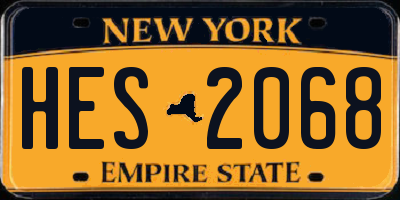 NY license plate HES2068