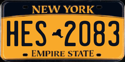 NY license plate HES2083