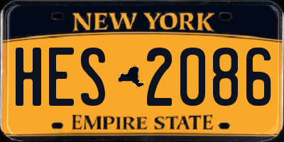 NY license plate HES2086