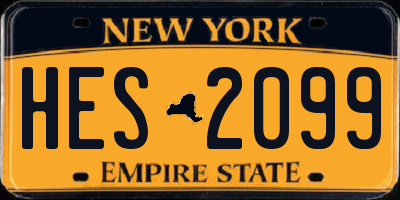 NY license plate HES2099