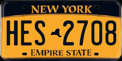 NY license plate HES2708