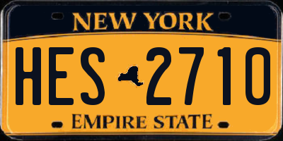 NY license plate HES2710