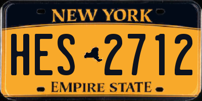 NY license plate HES2712
