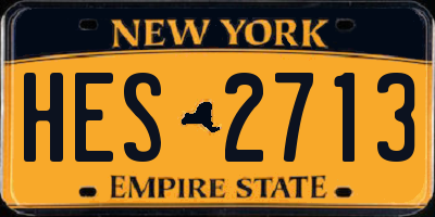 NY license plate HES2713