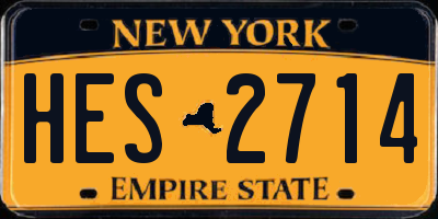 NY license plate HES2714