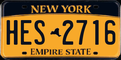NY license plate HES2716