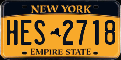 NY license plate HES2718