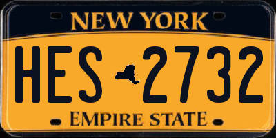 NY license plate HES2732