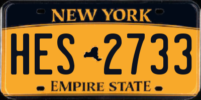 NY license plate HES2733