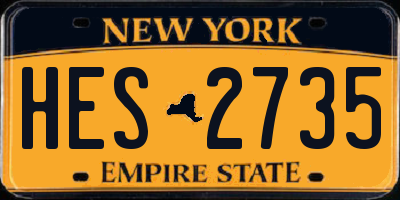 NY license plate HES2735