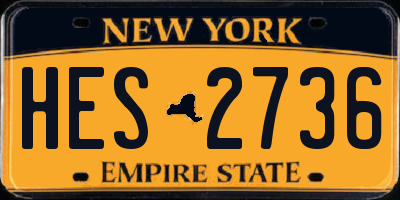 NY license plate HES2736