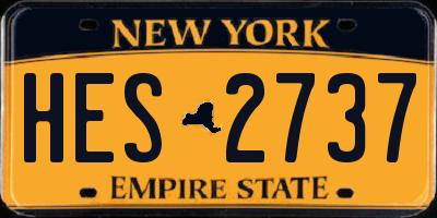 NY license plate HES2737