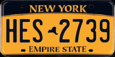 NY license plate HES2739