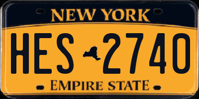 NY license plate HES2740