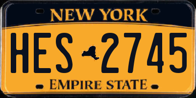 NY license plate HES2745