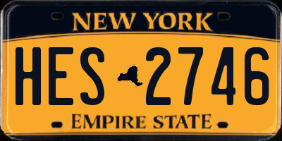 NY license plate HES2746