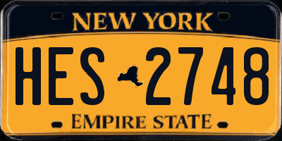 NY license plate HES2748