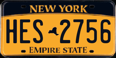 NY license plate HES2756