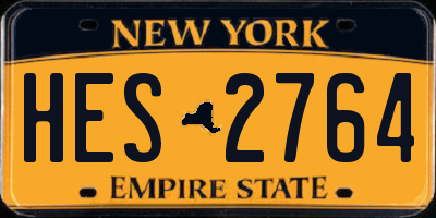 NY license plate HES2764