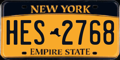 NY license plate HES2768
