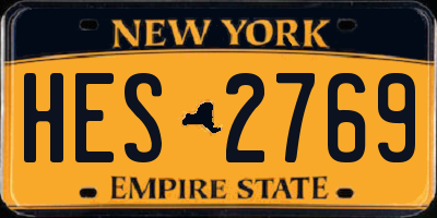 NY license plate HES2769