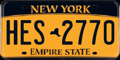 NY license plate HES2770