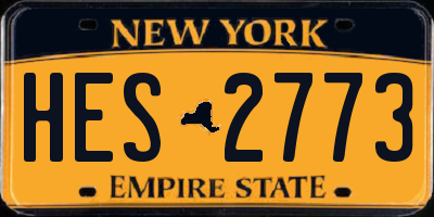 NY license plate HES2773