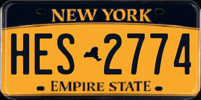 NY license plate HES2774