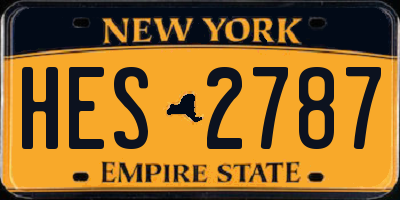 NY license plate HES2787