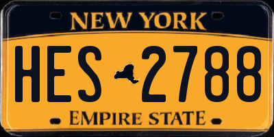 NY license plate HES2788