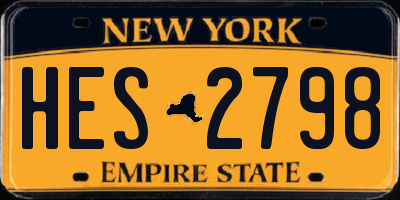 NY license plate HES2798