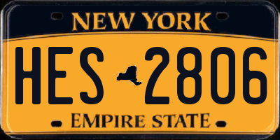 NY license plate HES2806