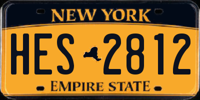 NY license plate HES2812