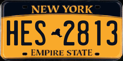 NY license plate HES2813